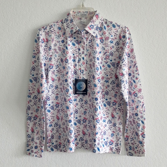 Leon Levin Tops - LEON LEVIN Long Sleeve Polo shirt NWT